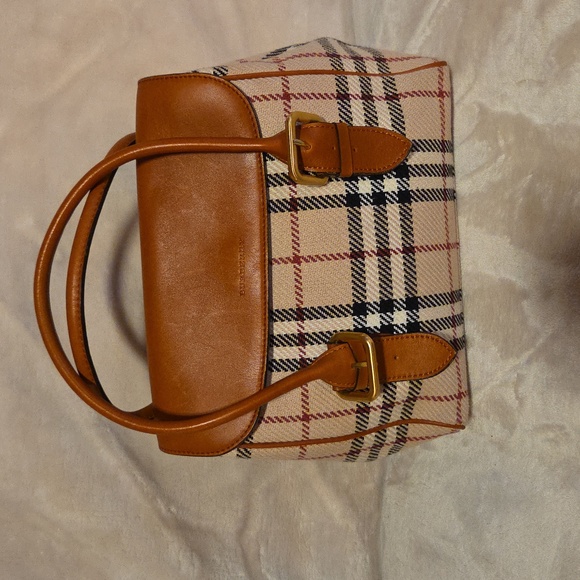 Burberry Brown and Cream Plaid Small Satchel - Picture 2 of 11